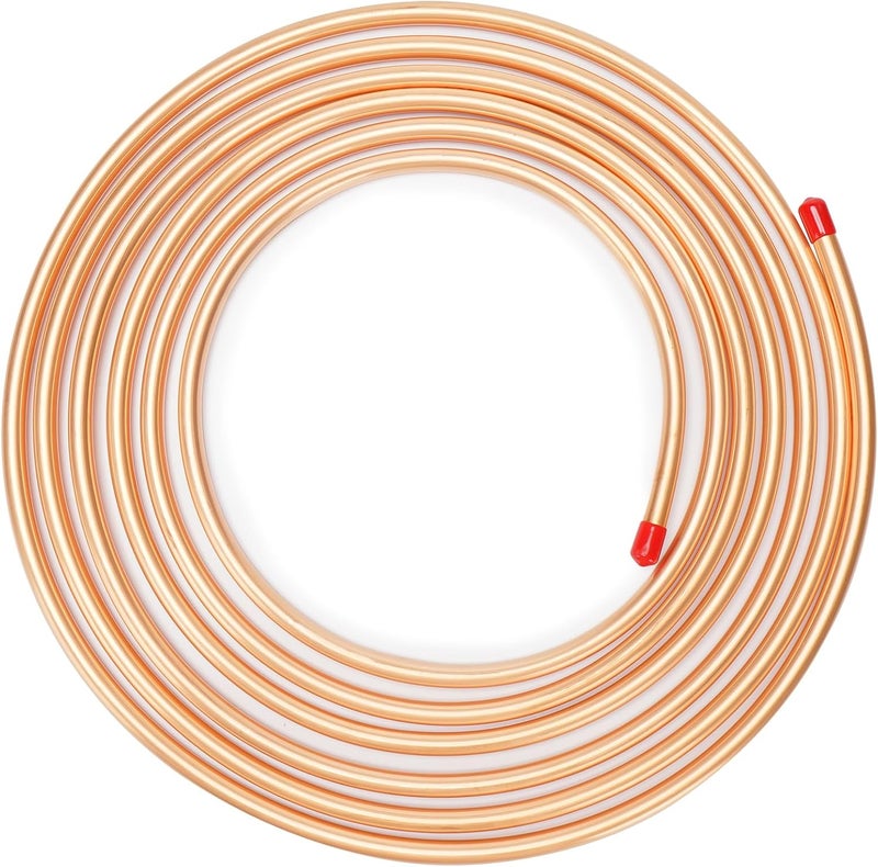 YuJingKey 1/2" OD x 5 Ft C12200 ASTM B280 Copper Pipe, T2 Pure Copper Tube, Refrigeration ACR Tubing, HVAC, DIY - Image 1